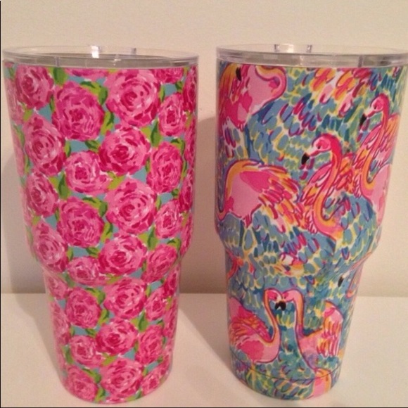 Hydro Dipped Yeti Cups In Lilly Inspired Prints - Picture 2 of 6
